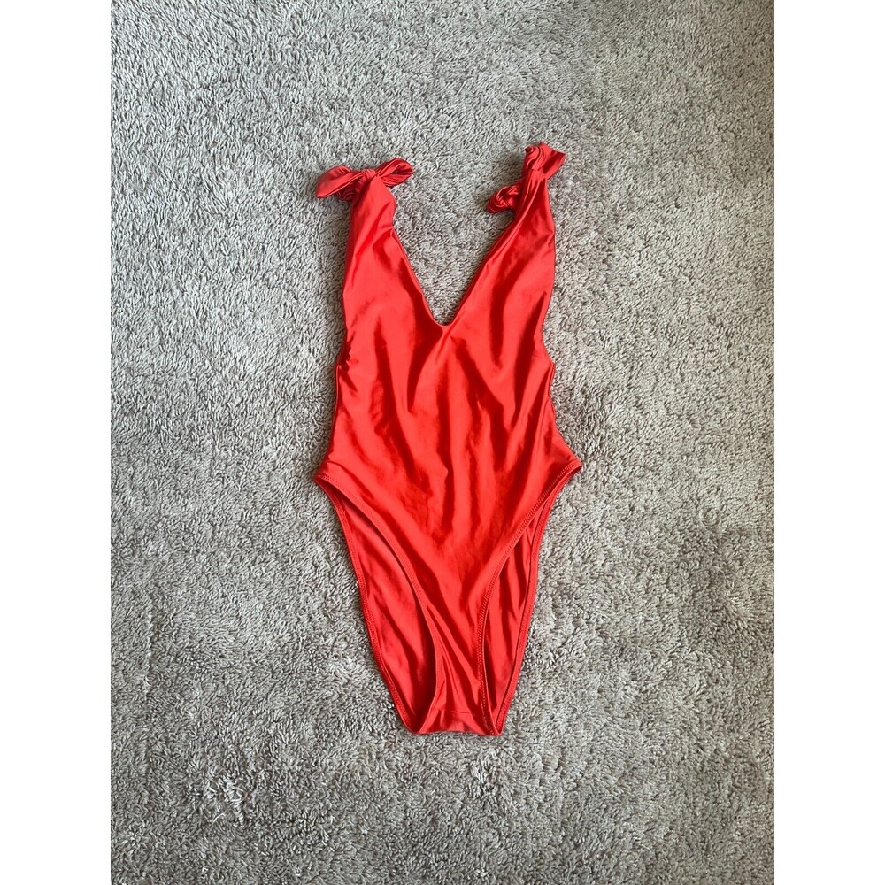 SIDWAY Swim Women's Anderson High Cut One Piece in Poppy Size XSMALL